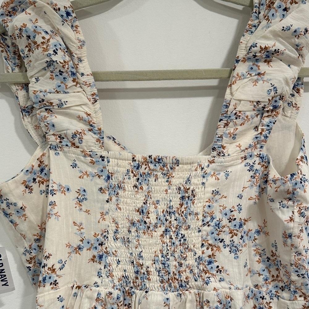 Old Navy Cream Floral Mini Dress - Picture 9 of 9